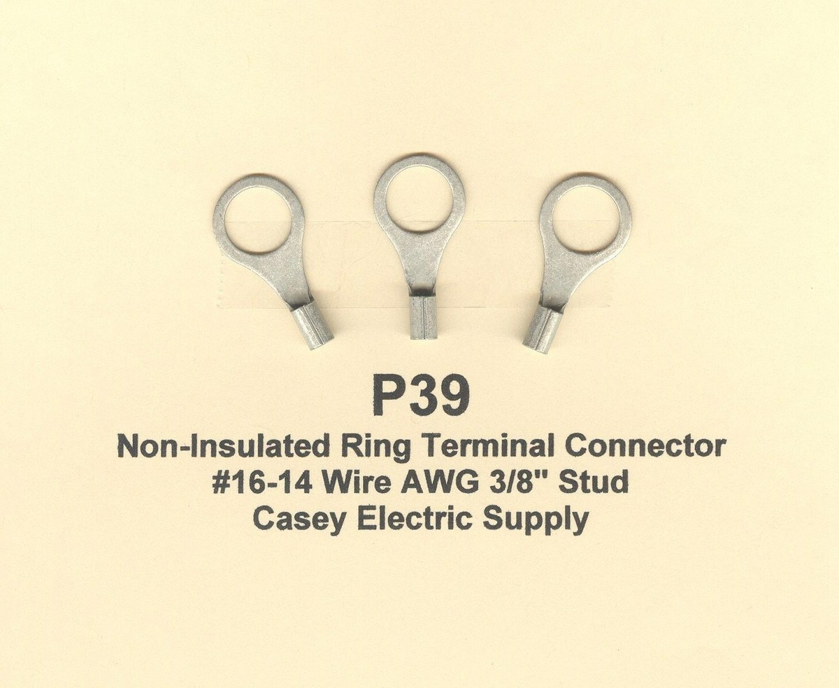 100 Ring Terminal Connector Non-Insulated Uninsulated 16-14 GA AWG - Foto 7