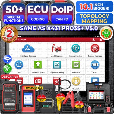 LAUNCH X431 V+ 5.0 PRO3S+ & SmartLink C HD3 Heavy Duty Truck Diagnostic Scanner