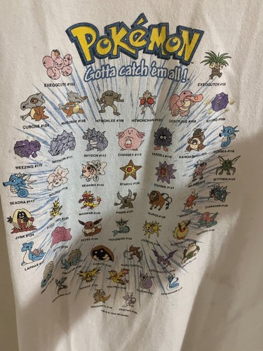 Vintage 1999 POKEMON Gotta Catch Em All T Shirt Nintendo Evolution Youth Size - Picture 2 of 3