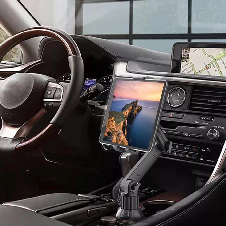 Portavasos Coche Soporte de Montaje en Brazo para APPLE iPad AIR PRO 12.9 SUPERFICIE TABLET IPHONE Foto 3 de 4