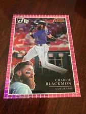2019 DONRUSS PINK FIREWORKS CHARLIE BLACKMON ROCKIES ACTION AS PARALLELS B2194-3