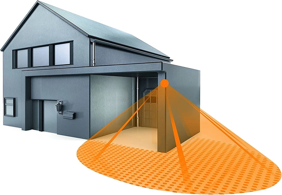 360° PIR Motion Sensor Black Outdoor IP44 3in1 Inner Corner Wall Mount Detector - Image 3 of 4