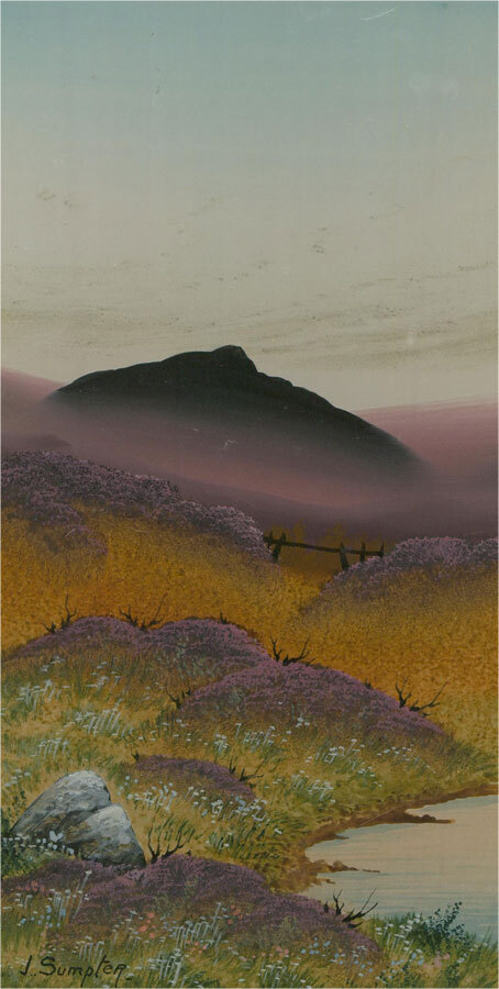 J. Sumpter - 20th Century Gouache, Moorland Scene II