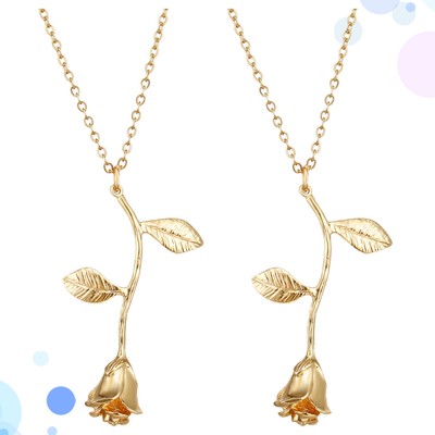  2 Pcs Retro-Halsketten Jewelry Adornment Leaves Design Necklace
