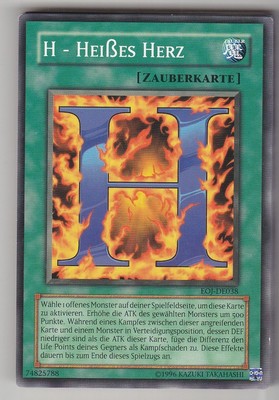 Yu Gi Oh H Heisses Herz Common Eoj De038 Ebay