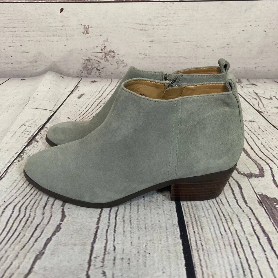 J Crew Botas Mujer 7.5 Gris Cuero Gamuza Sawyer Botines C9868 Foto 3 de 4