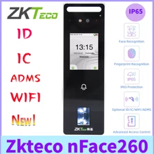 ZKTeco Nface260 RFID Card Reader TCP/IP Door Access Control System IP65 2.4 in