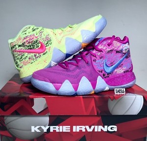 Nike Kyrie Irving 4 IV CONFETTI Purple and Yellow Multi Color Mens GS Kids Boys | eBay