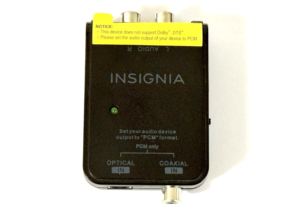 Cable óptico convertidor digital a analógico óptico/coaxial Insignia NS-HZ313 Plus Foto 4 de 4