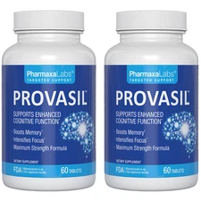 Provasil 2-Pack: Boost Memory & Focus - Natural Cognitive Enhancement 60 Tablets