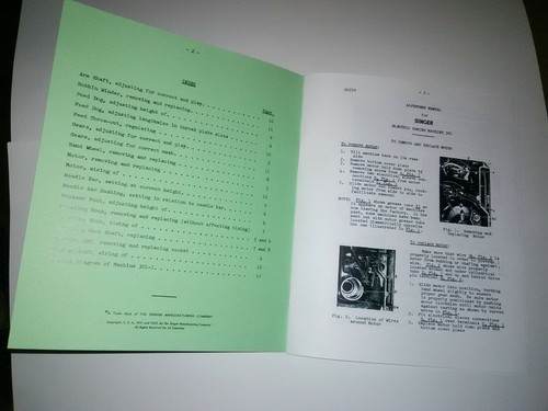 Singer 301 Manual for Adjusters, Service and Timing, 301 and 301A Machines - Picture 5 of 7