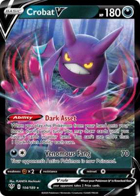 Crobat V 104/189 Rare Holo V | Darkness Ablaze | Pokemon Card | eBay