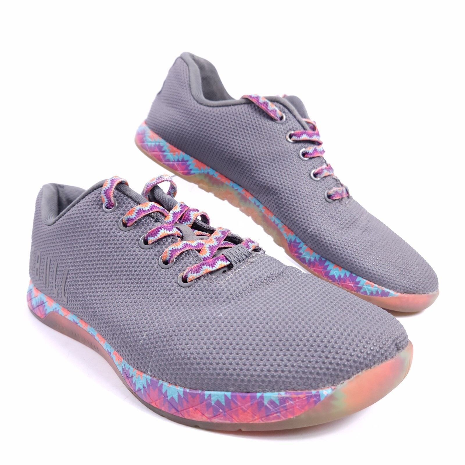Nobull Gray PatchWork Rainbow SuperFabric Trainer… - image 1
