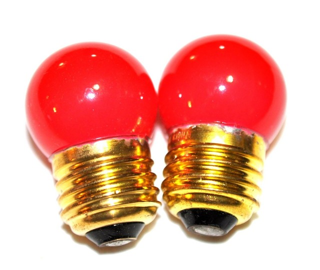 DARKROOM SAFE LIGHT BULB for MEDICAL AND PHOTO DARKROOMS. NEW. SET OF 2