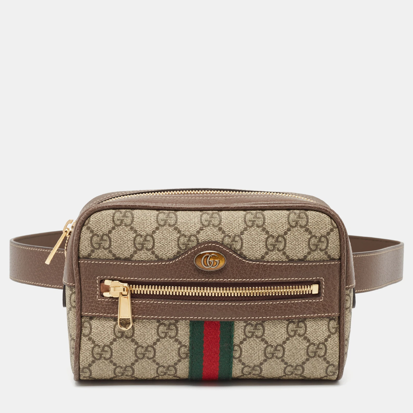 Petit sac ceinture Ophidia Gucci beige/ébène GG Supreme toile et cuir