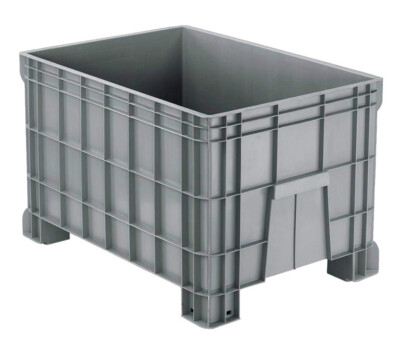 LogistikBox Palettenbox Lagerbox Baubox Umzugsbox Stapelbox grau 93x62x66 cm