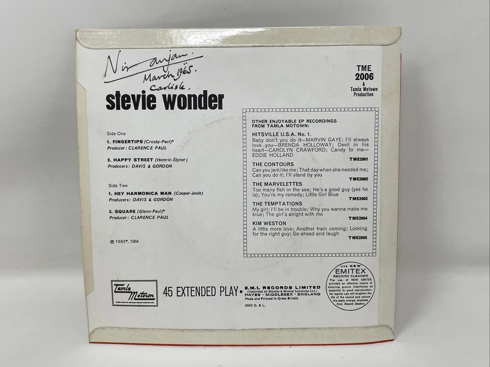 TAMLA MOTOWN  - STEVIE WONDER - "STEVIE WONDER" 7” Mono - Image 2 of 4