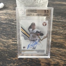 Cy Young GOAT 🔥2024 Topps Pristine Paul Skenes On-Card Auto BGS 9.5