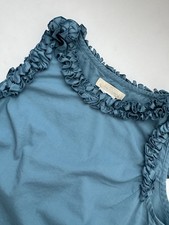  S Max Mara Dress Womens 46 L 10/12 Blue Shea...