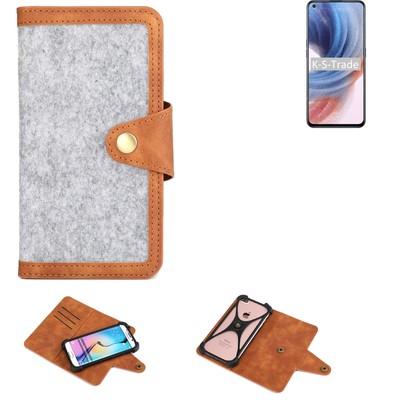 Filzhülle für Oppo K9 Pro 5G Handy-Tasche hellgrau