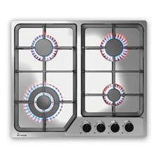 Table de cuisson gaz encastrable 4 feux 58cm acier inoxydable Wok Propane gaz