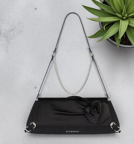 Authentic GIVENCHY Voyou Clutch Small Women’s Bag Black