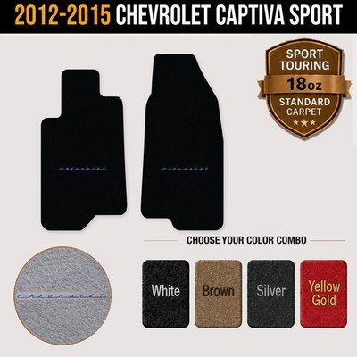 Grand Touring Vintage Script Logo Front Floor Mats for 12-15 Captiva Sport #AsT