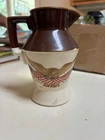 McCoy Pottery Spirit of '76 Small Pitcher/Creamer Carved Wooden Eagle