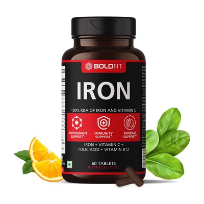 Boldfit Eisen Tablett, 60 Tabletten