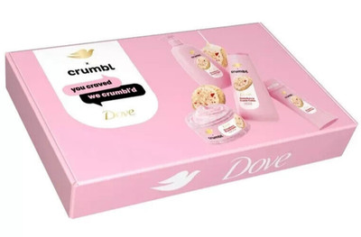 NEW Dove X Crumbl Set (4) Strawberry Crumb Cake Limited edition Box SHIP FAST