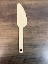 Vintage Tupperware Knife Cake Pie Slicer Server 1819 Almond 10.5"