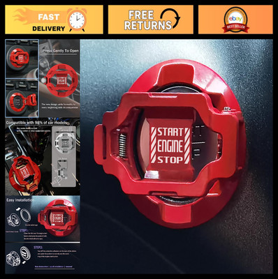 Universal Push Start Button Cover - Engine Stop Ignition Protector, Anti-Scratch