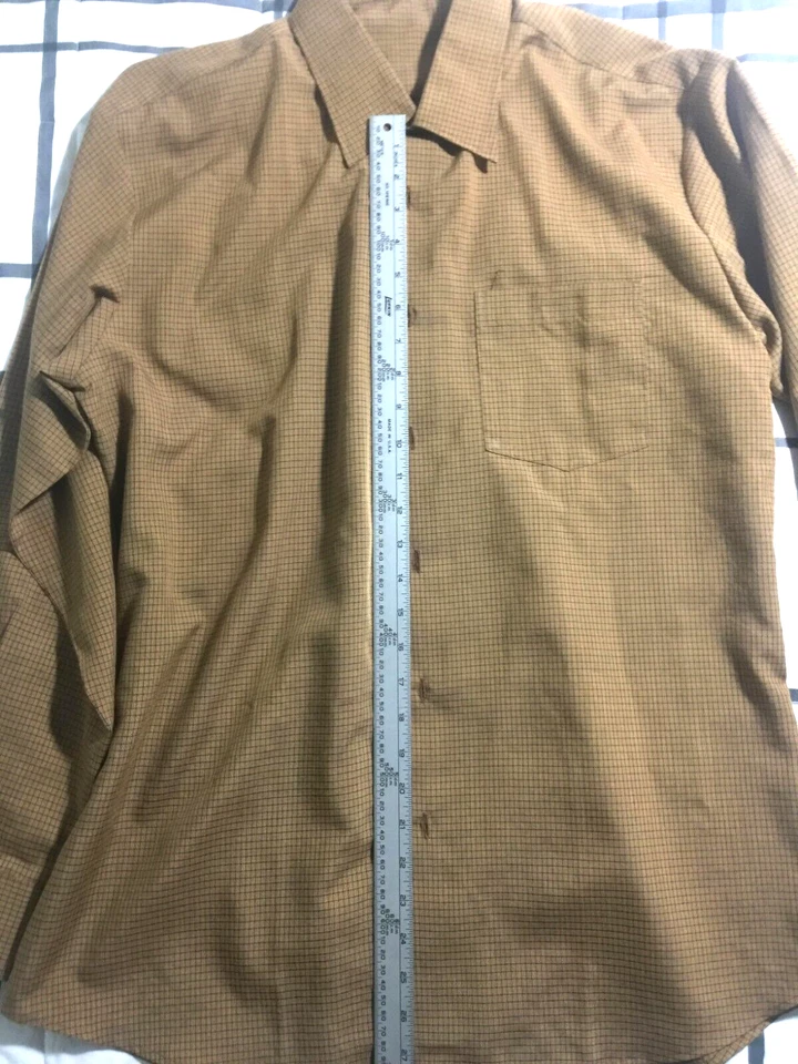 Vintage Royal Armani Fashion House Shirt Brown Button Up Long Sleeve Casual Mens - Image 3 of 4
