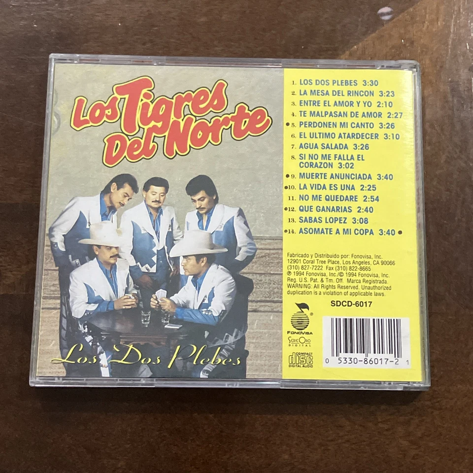 LOS TIGRES DEL NORTE LOS DOS PLEBES CD 1994 FORNOVISA Foto 2 de 4