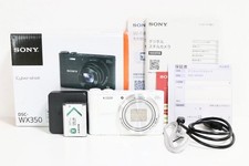Sony DSC WX350 fotocamera digitale bianca compatta ultra sottile pronta per batteria