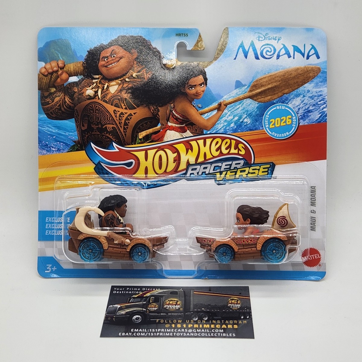 Disney Moana Hot Wheels Racer Verse 2-Pack Maui Moana 2026 NEW