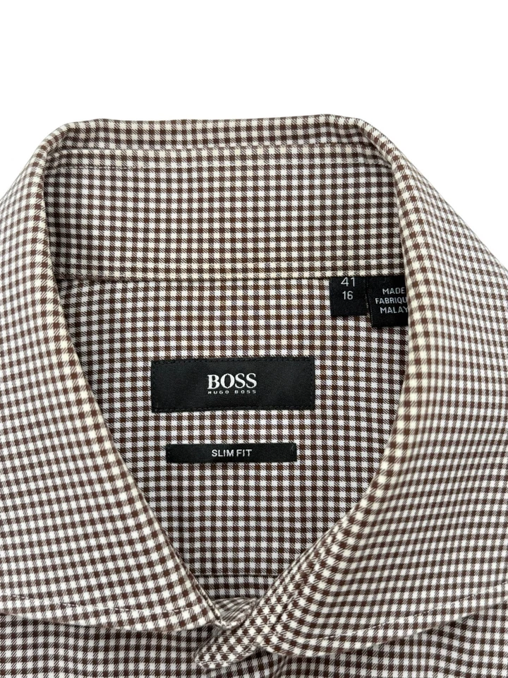 Hugo Boss Uomo Manica Lunga Slim Fit Casual Formale Taglia M - 41 16 - Immagine 4 di 4