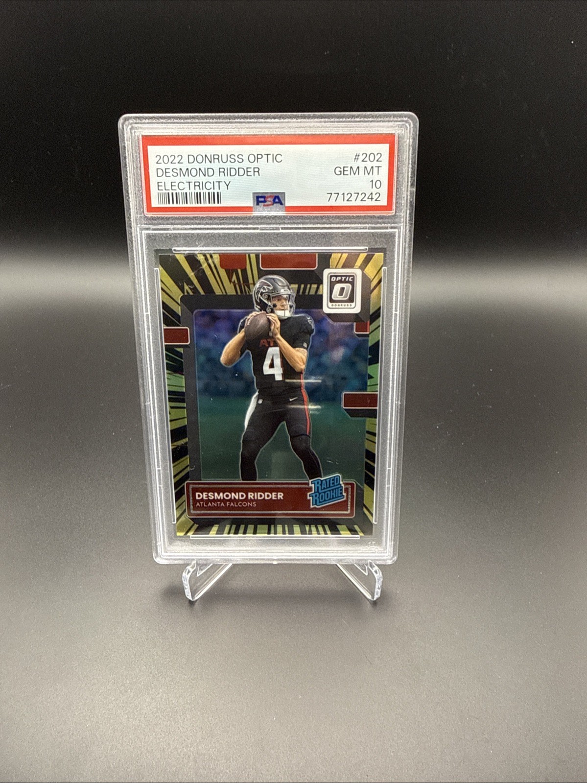 2022 PANINI DONRUSS OPTIC DESMOND RIDDER ELECTRICITY /65 #202 PSA GEM MT 10 RC