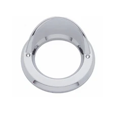 (10) Round Chrome Visor Bezels / Covers 2.5" LED Side Marker Clearance Lights