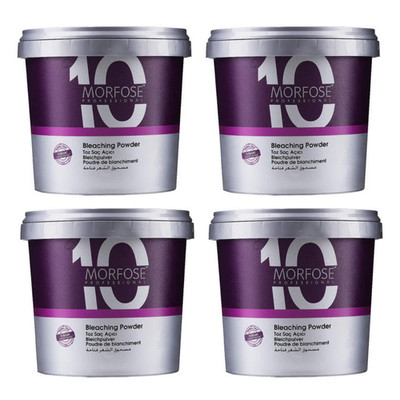 4X Morfose 10 Blondierpulver Bleaching Powder 900g Blondierung Haar Pulver Lila