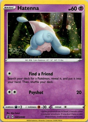 Hatenna SWSH040 Pokemon Sword & Shield Black Star Promos 2020 NM