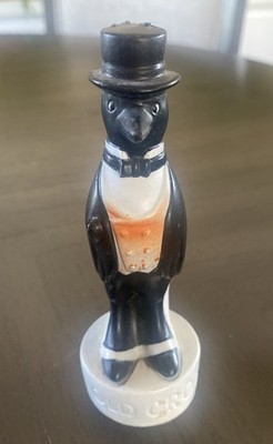 Vintage Old Crow Bourbon Bottle Topper 4-3/4'' Tall - Vinyl/Plastic Figure READ
