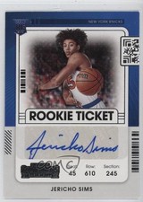 2021-22 Panini Contenders Rookie Ticket Jericho Sims #151 Auto 1qc9