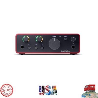 All-in-One Scarlett Solo 4th Gen USB Interface with Essential Software Bundle