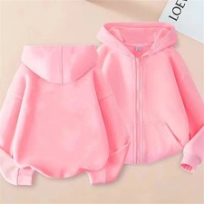 Pink Coat Hoodies Girls Boys Age 3-12 Pullover Leisure Kids Sweatshirts Gifts