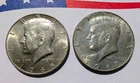 Kennedy Half Dollars, 1965 and 1967, 40% Silver, early toning on '67 reverse