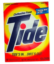 Tide Laundry Detergent Clothesline Fresh 39 Oz 2.7 Lb 90's Vintage Unopened