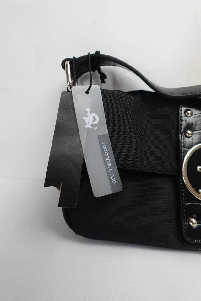 ROCCOBAROCCO BORSA A SPALLA DONNA SHOULDER BAG VINTAGE POCHETTE NYLON CON TAG - Immagine 3 di 4