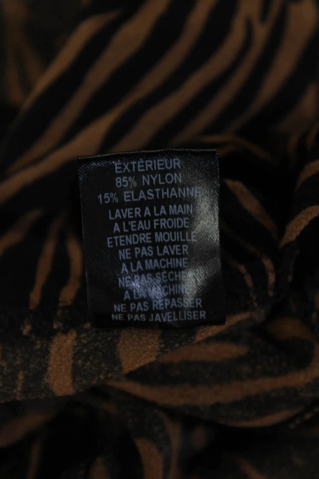 Lisa Marie Fernández Mujer Triple Anudado Tigre Rayas Una Pieza Marrón Talla 1 Foto 4 de 4