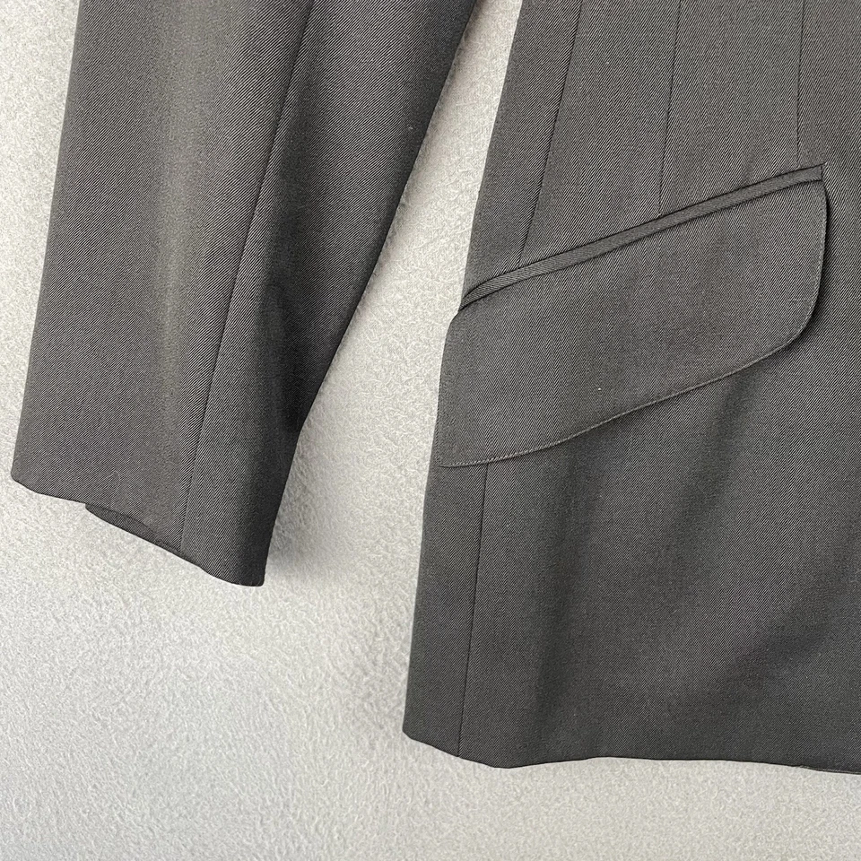 VTG Anne Klein 100% Wool Skirt Suit Sz 8 NWT Black Ankle Pencil Lined Slit Belt - Image 4 of 4